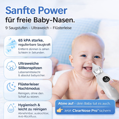 "ClearNose Pro" Der Nasensauger, der dein Baby nicht schreien lässt
