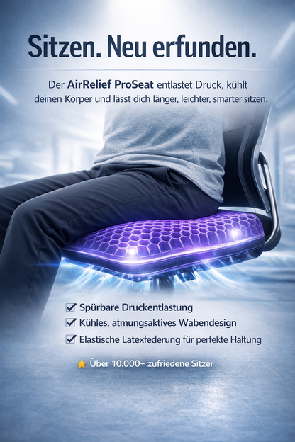 "AirRelief ProSeat" ergonomischer Sitzkomfort mit Luft- und Gelzirkulation