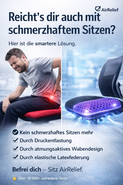 "AirRelief ProSeat" ergonomischer Sitzkomfort mit Luft- und Gelzirkulation