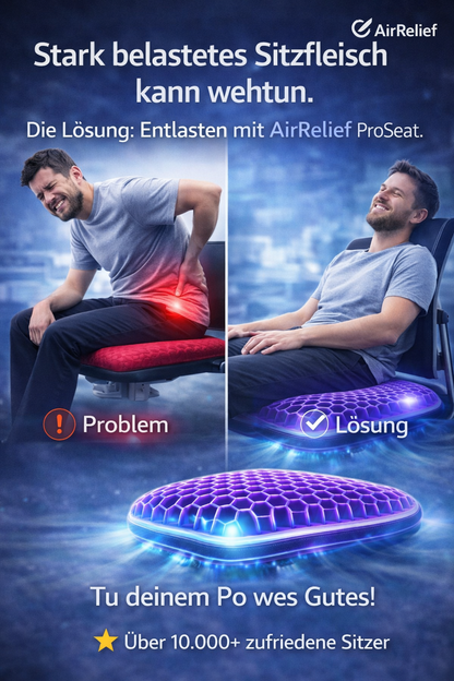 "AirRelief ProSeat" ergonomischer Sitzkomfort mit Luft- und Gelzirkulation