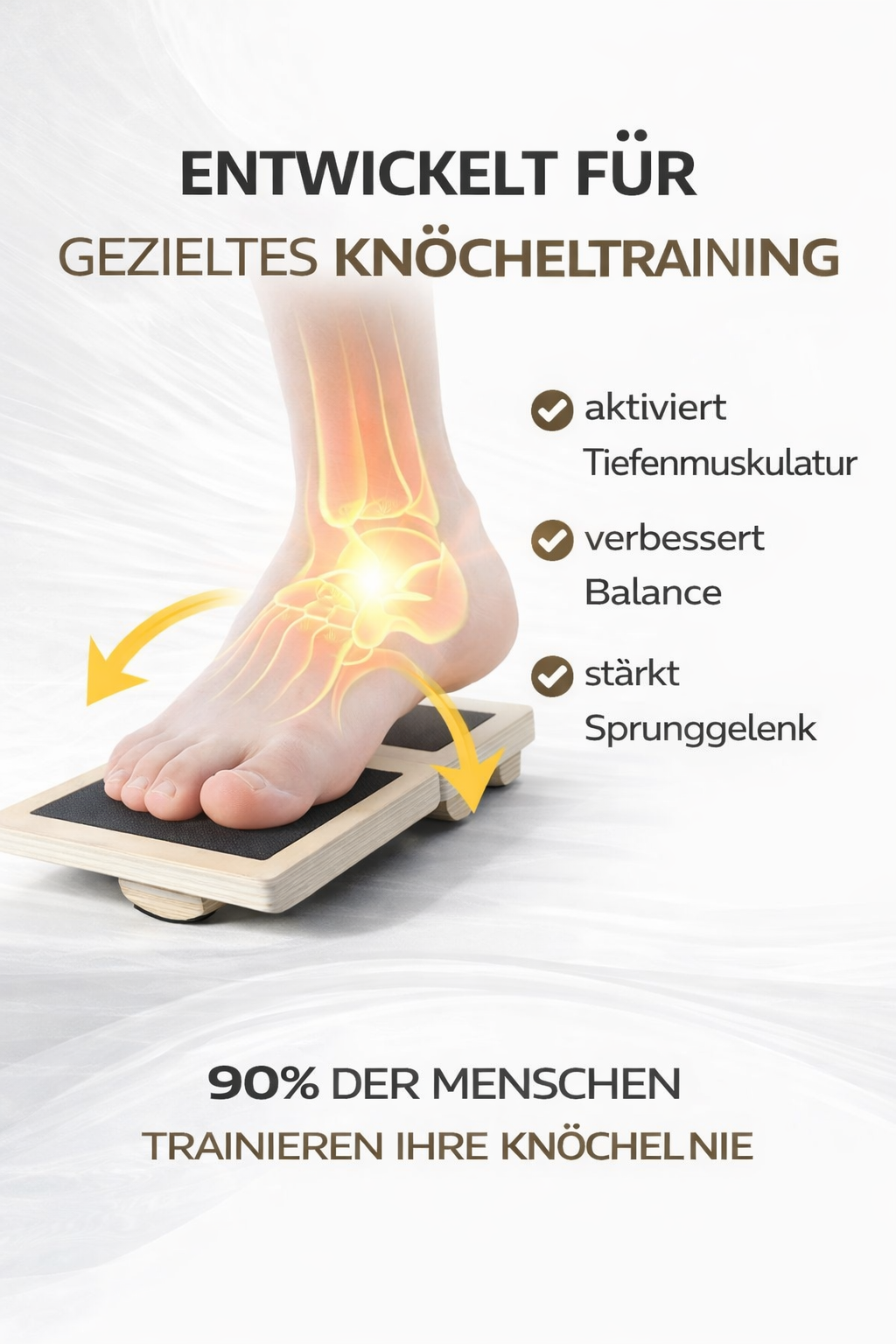 "AnkleCore"-Stärker stehen. Stabiler leben