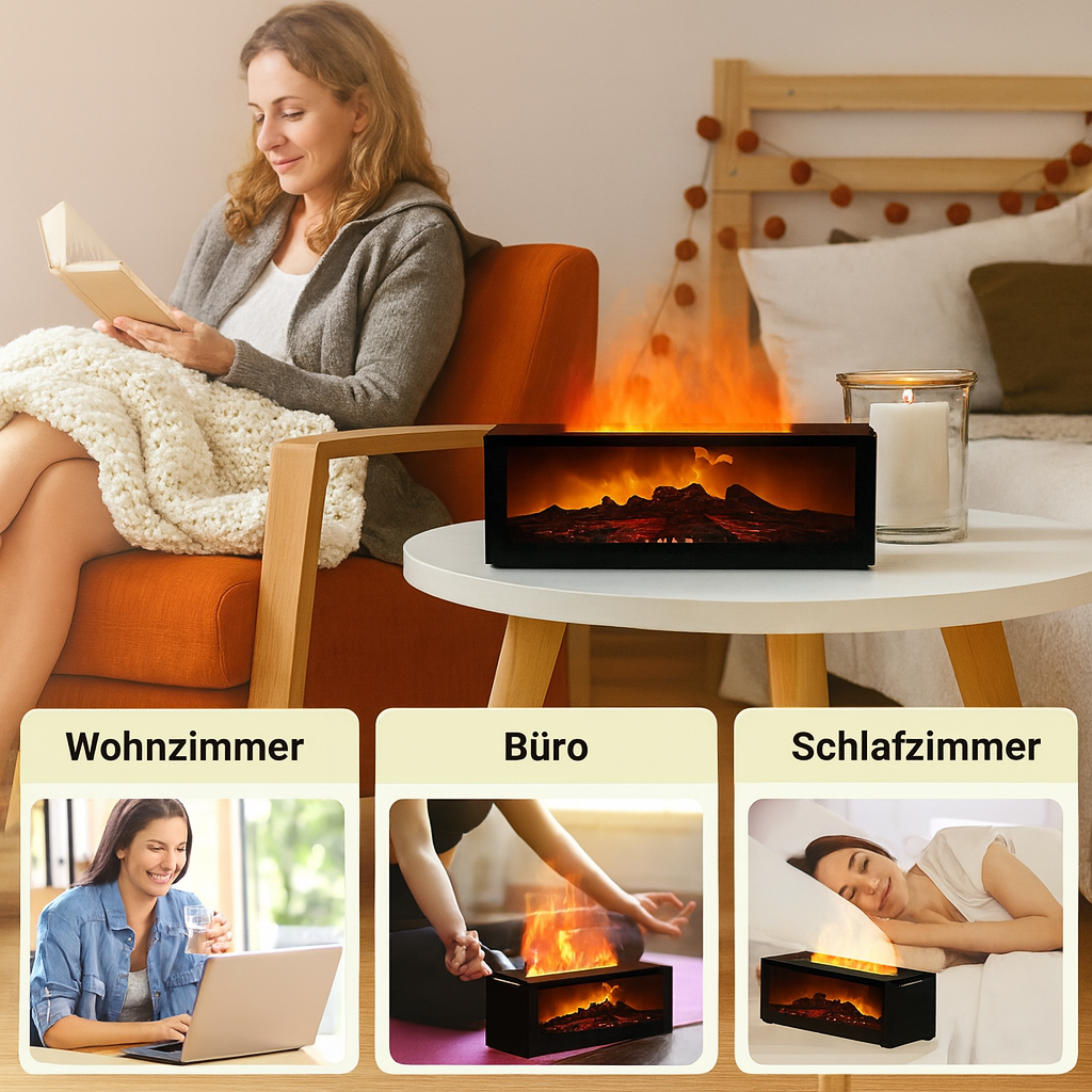 "AromaFeuer Diffusor" Nicht nur Duft – Atmosphäre auf Knopfdruck