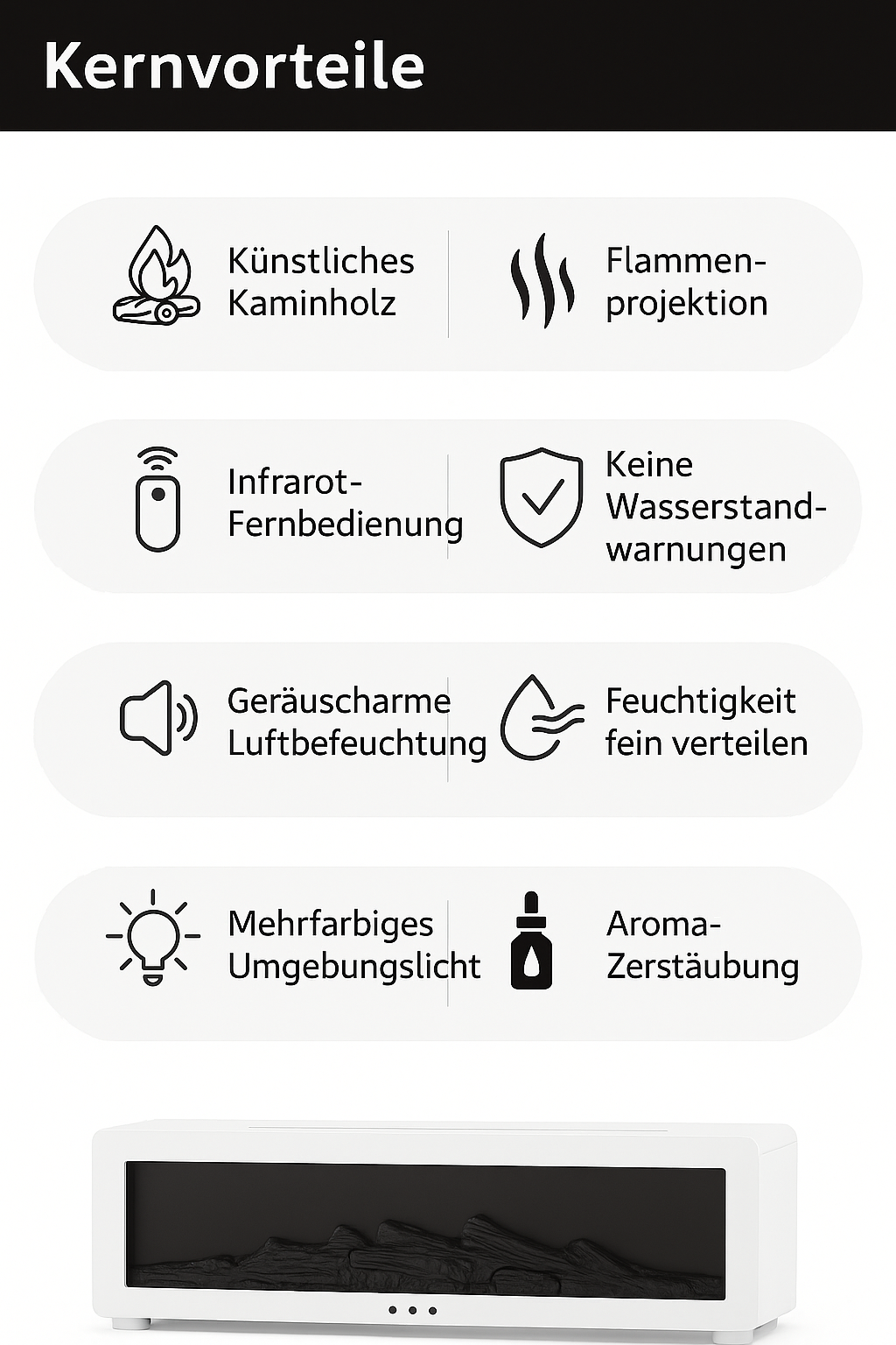 "AromaFeuer Diffusor" Nicht nur Duft – Atmosphäre auf Knopfdruck