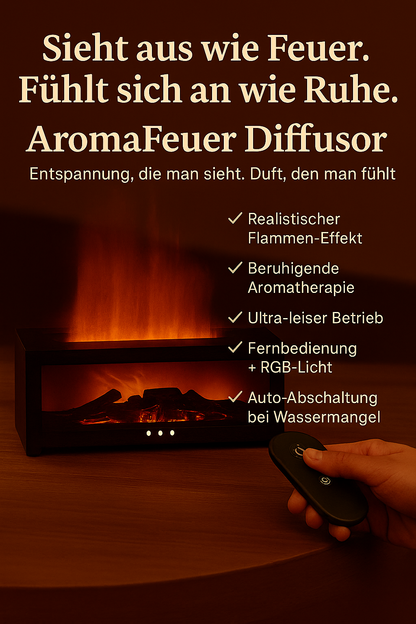 "AromaFeuer Diffusor" Nicht nur Duft – Atmosphäre auf Knopfdruck