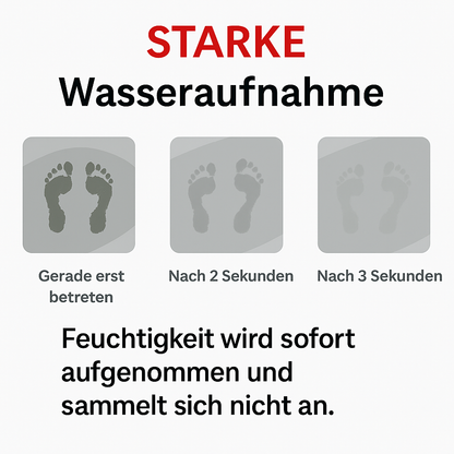 "DryStep-Deine Matte fürs Wohlfühlbad" super saugfähige Boden-Duschmatte