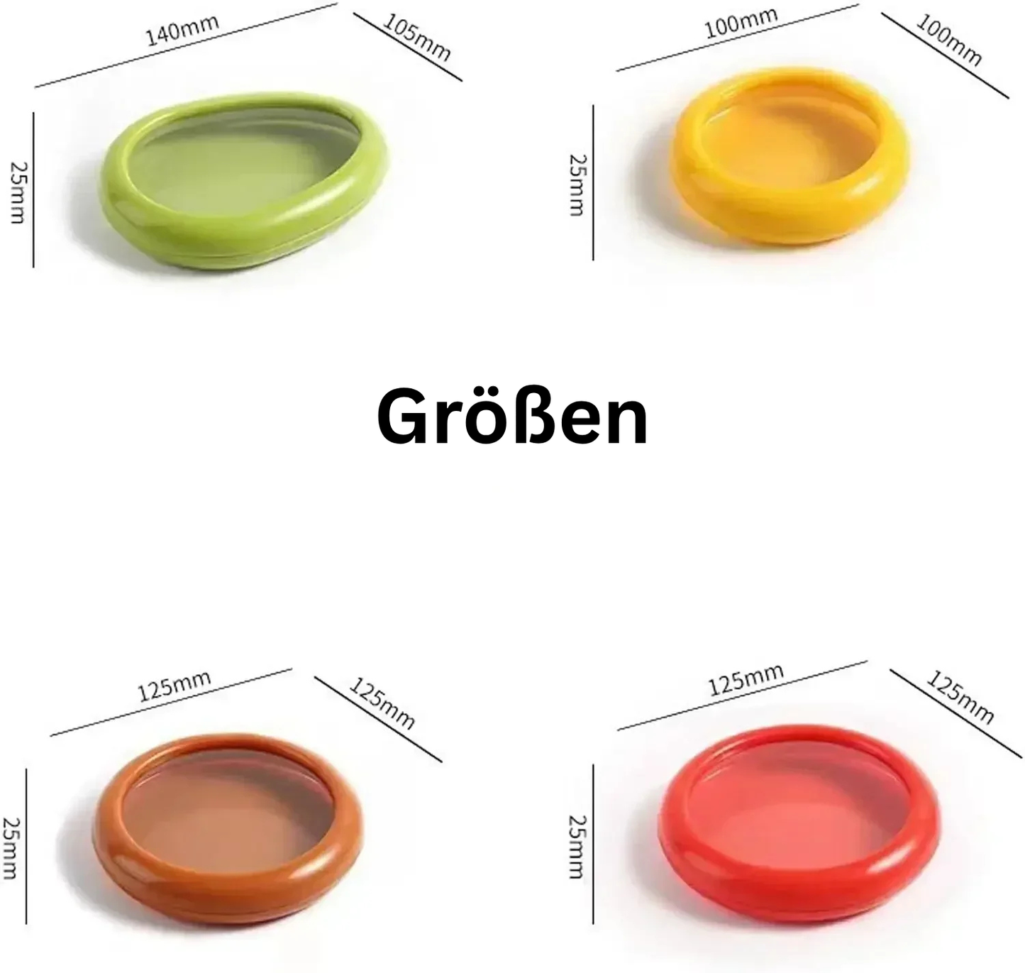 "Silifresh-Weniger Müll. Mehr Frische." Wiederverwendbarer Aufbewahrungsbehälter für Obst und Gemüse
